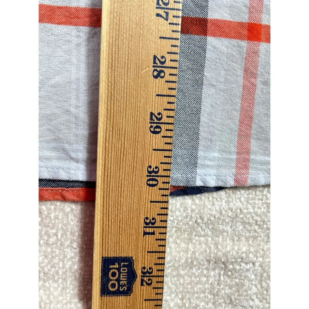 The North Face Men’s 2XL Orange Blue Plaid Long Sleeve Button Front Shirt Travel